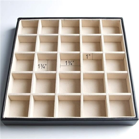 Earring Organizer Classic Jewelry Box 50 Slots Double Layer Jewelry Storage Case - Picture 6 of 8